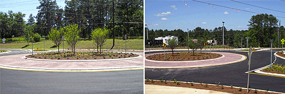 two roundabouts 