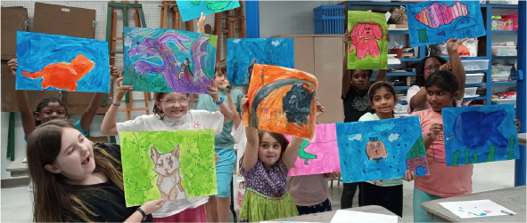 Children's summer art camp activities